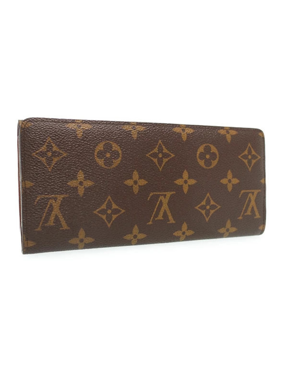 Louis Vuitton Snap Long Closure Monogram Wallet Portefeuille Double Louise Brown